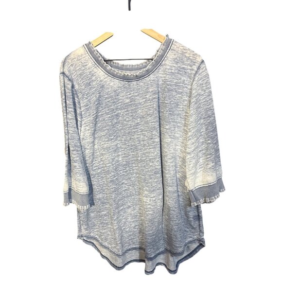 Jane And Delancey Vintage Wash Blue Knit Top 2X - Picture 1 of 5